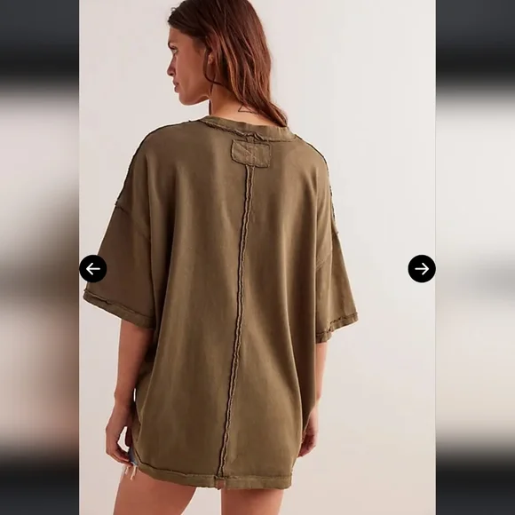 Free People We The Free Farm Friends "Rooster" Oversized Graphic Tee - Picture 2 of 16